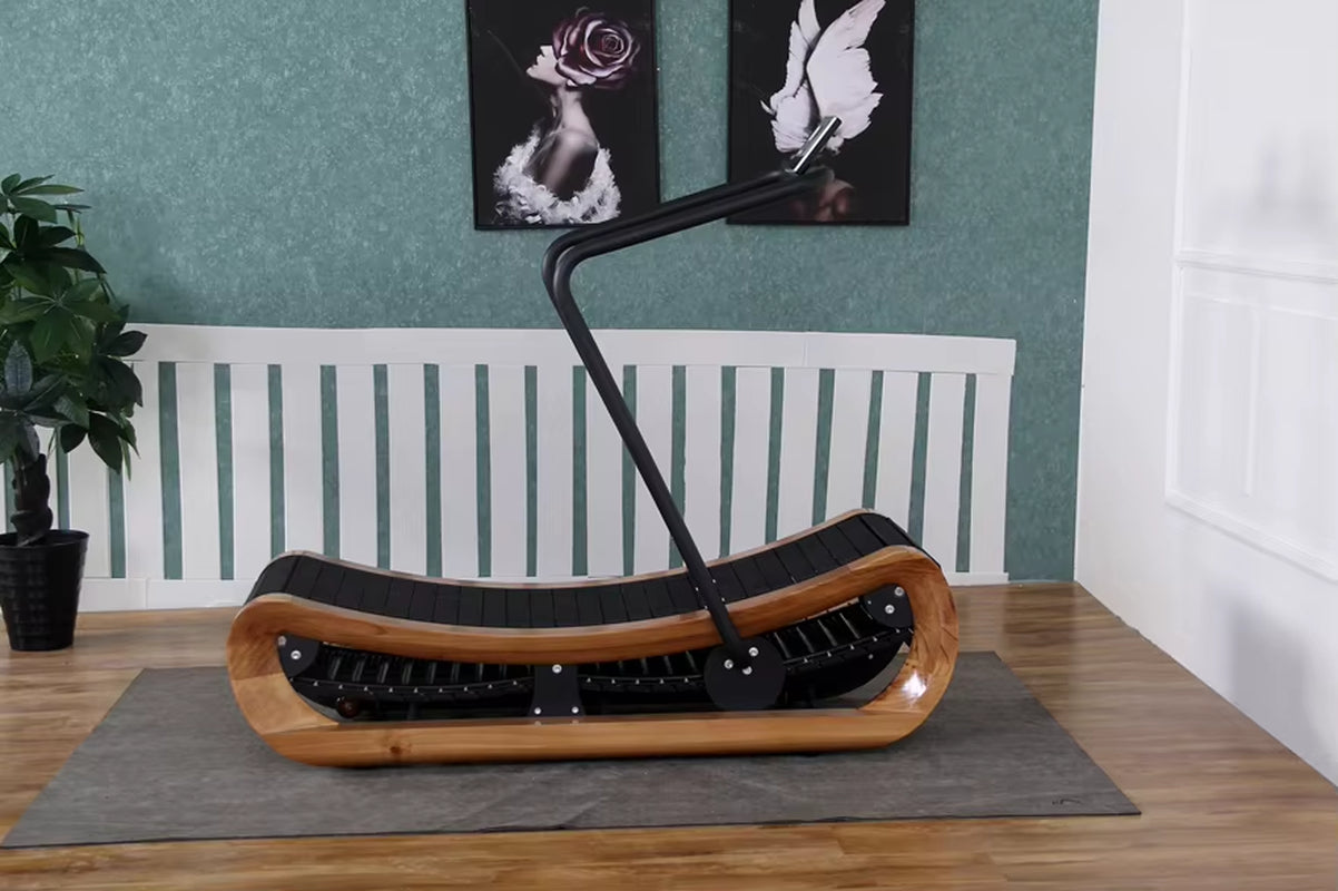 OEM Unpowered Wooden Treadmill, Household and Commercial, Aerobic Silent Track, Fitness Device, Environment-Friendly, New