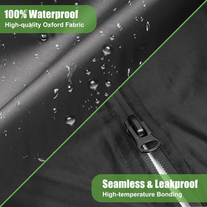 Waterproof Golf Cart Cover, Universal Fit for Yamaha, EZGO, Club Car & Honda, All-Weather 2/4/4+2 Passenger Protection with Three Zipper Doors